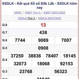 dự đoán xổ số đăk lăk