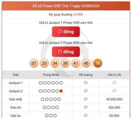 giao diện app ket qua xo so 6/55