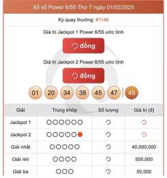 giao diện app kết quả xổ số power ngày hôm nay