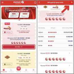 giao diện app so xo vietlott 5/35