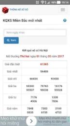 giao diện app thống kê xổ số đài bắc