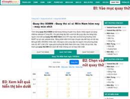 hướng dẫn sử dụng quay thử xổ số miền nam ngày