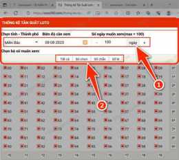 hướng dẫn sử dụng tần suất lô đơn xổ số miền bắc
