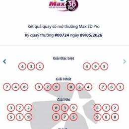 kết quả xổ số max 3d pro hôm nay