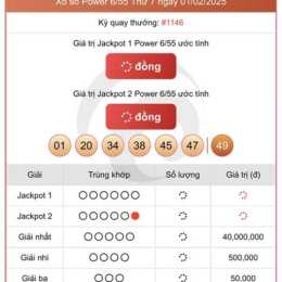 kết quả xổ số vietlott 655 hôm nay