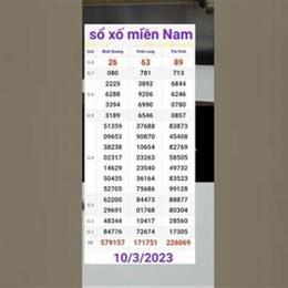sổ xô miên nam thứ 6 hàng tuần
