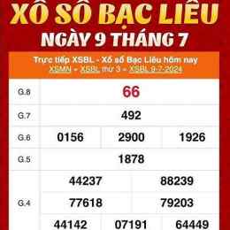 xổ số bạc liêu 9 tháng 6