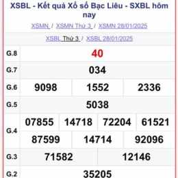 xổ số bạc liêu một tháng