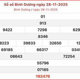 xổ số bình dương ngày 28 tháng 11 năm 2025