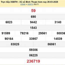 xổ số bình thuận ngày 26 tháng 3