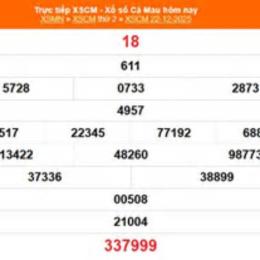 xổ số cà mau 22 tháng 12
