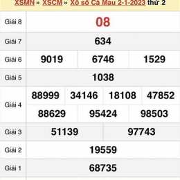 xổ số cà mau 3 tháng 8
