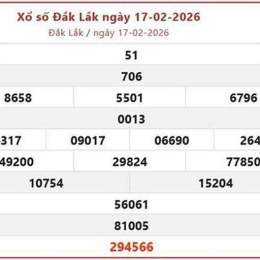 xổ số đài đắk lắk tuần trước