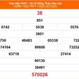 xổ số đồng tháp 29 tháng 09