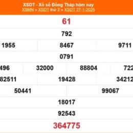 xổ số đồng tháp ngày 27 tháng
