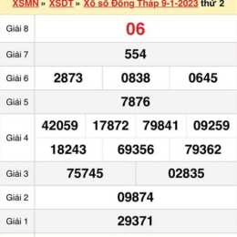 xổ số đồng tháp ngày 6 tháng