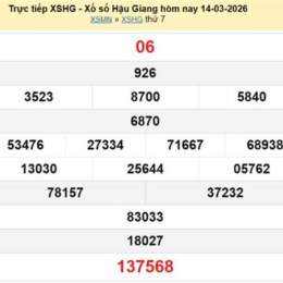 xổ số hậu giang ngày 14