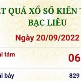 xổ số kiến thiết bạc liêu ngày 1 tháng 9