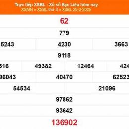xổ số kiến thiết bạc liêu ngày 25 tháng 8