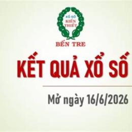 xổ số kiến thiết bến tre ngày 16 tháng 6