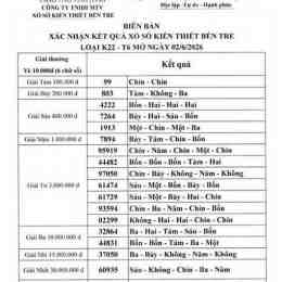 xổ số kiến thiết bến tre ngày 2 tháng 6