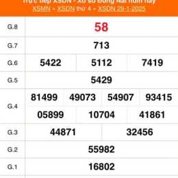 xổ số kiến thiết đồng nai ngày 29 tháng 7