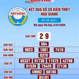 xổ số kiến thiết hậu giang ngày 8 tháng 11