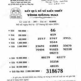 xổ số kiến thiết tỉnh đồng nai hôm nay