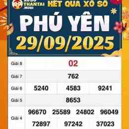 xổ số phú yên ngày 29 tháng 09