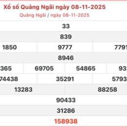 xổ số quảng ngãi ngày 8 tháng 11