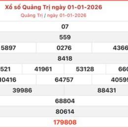 xổ số quảng trị ngày 1 tháng 1