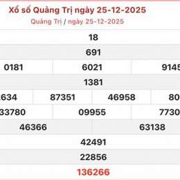 xổ số quảng trị ngày 25 tháng 12