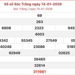 xổ số sóc trăng 14 tháng