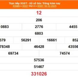 xổ số sóc trăng 31 tháng 12