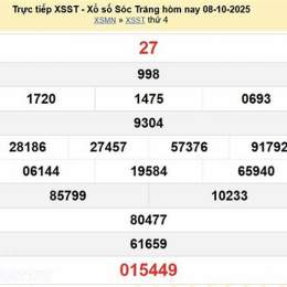 xổ số sóc trăng ngày 8 tháng 7