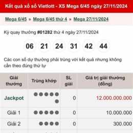 xổ số vietlott ngày 12 tháng 11