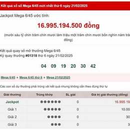 xổ số vietlott ngày 21 tháng 2