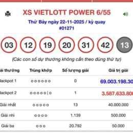 xổ số vietlott ngày 22 tháng 09
