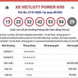 xổ số vietlott ngày 27 tháng 12