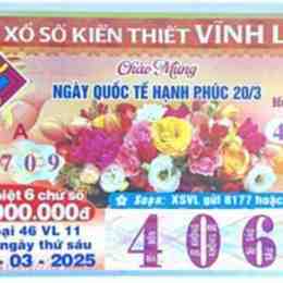 xổ số vĩnh long ngày 20 tháng 03 năm 2026