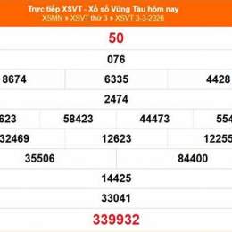 xổ số vũng tàu ngày 10 tháng 3