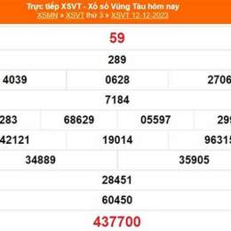 xổ số vũng tàu ngày mùng 9 tháng 6